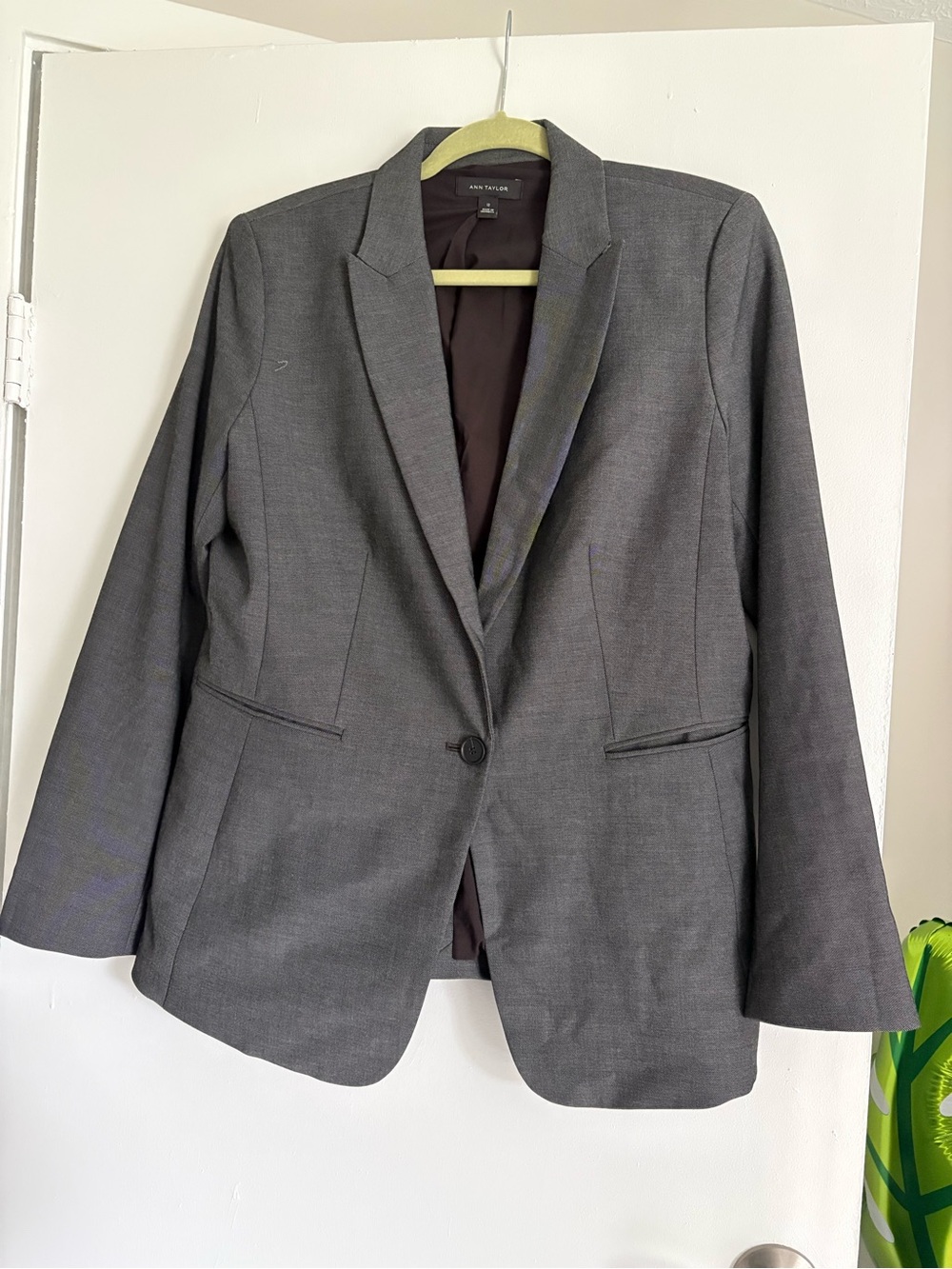 Ann Taylor Gray Single-Button Women's Blazer